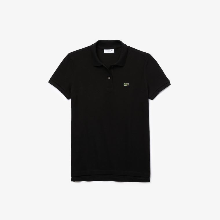 Lacoste Classicos Fit Soft Algodão Petit Piqué Polo Pretas | Gnxgbh9r