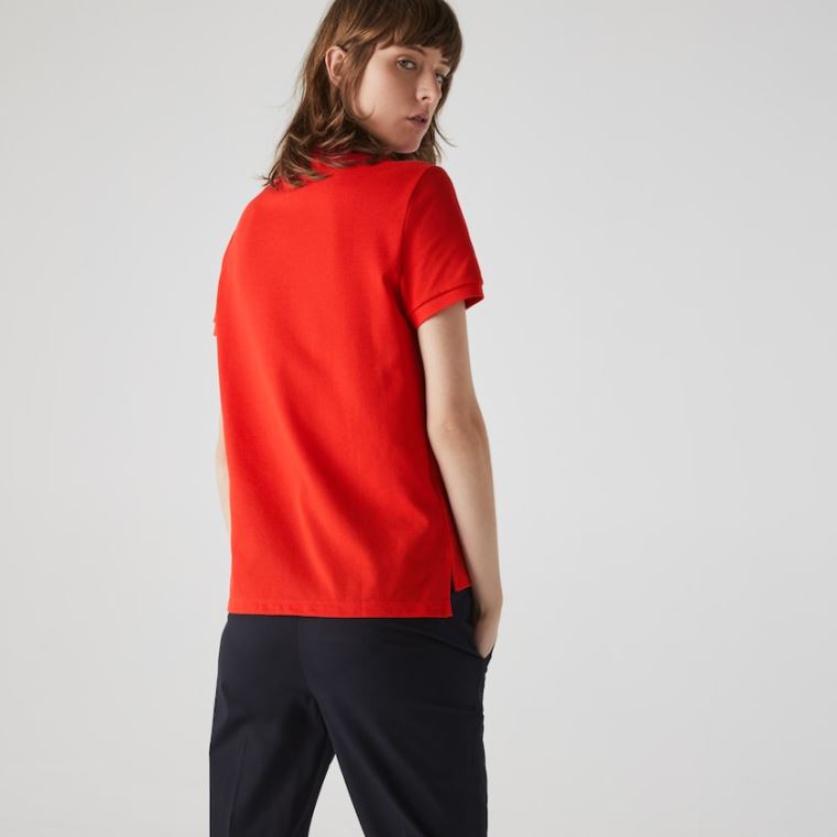 Lacoste Classicos Fit Soft Algodão Petit Piqué Polo Vermelhas | MaRU4RMg