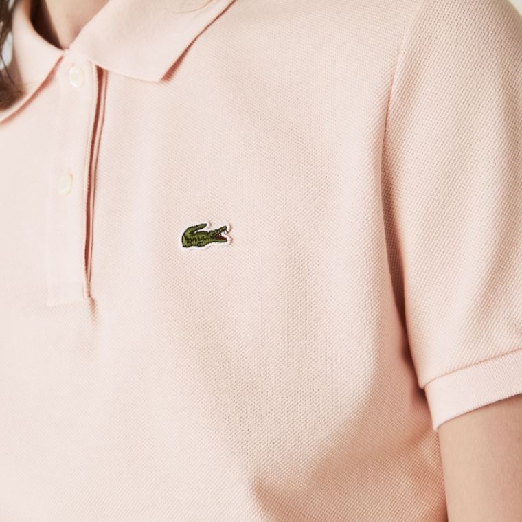 Lacoste Classicos Fit Soft Algodão Petit Piqué Polo Luz Rosa | Od2V9y13