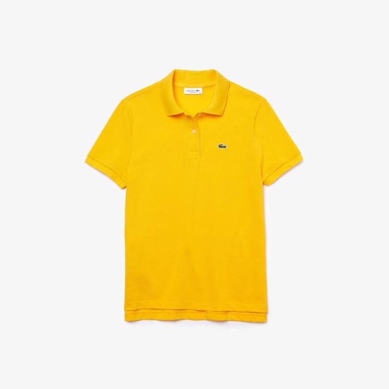 Lacoste Classicos Fit Soft Algodão Petit Piqué Polo Amarelas | SWZy1wer