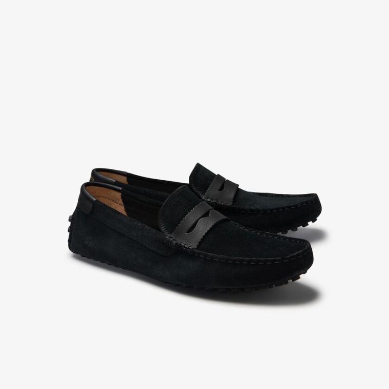 Lacoste Concours Nautic Camurça Loafers Pretas Pretas | pO7PIKyj