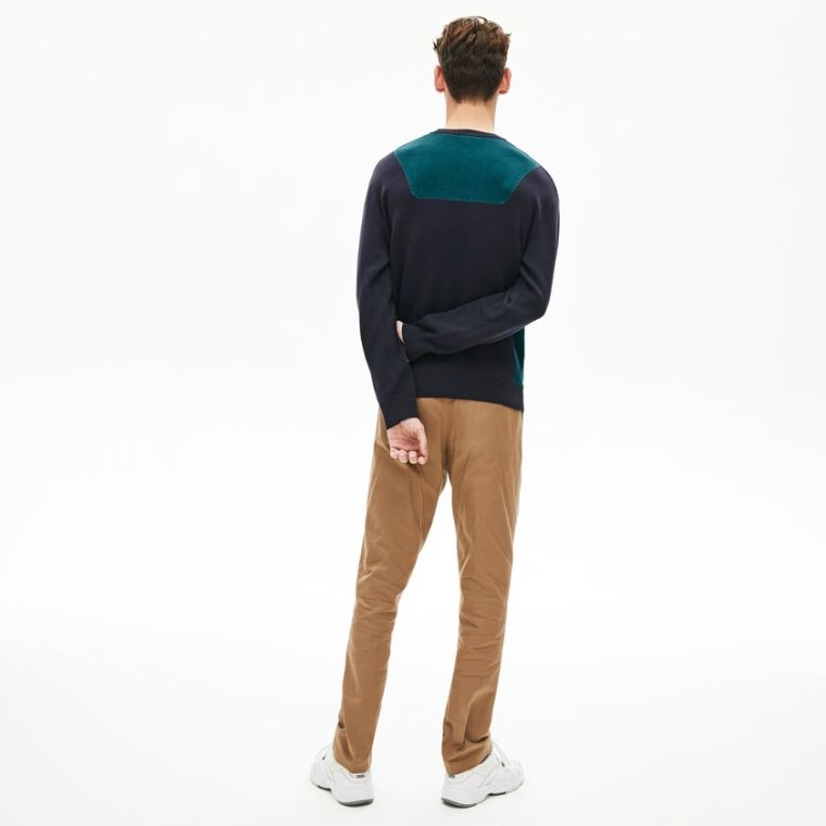 Lacoste Contrast Effects Knit Moletom Azul Marinho Azuis | QQf4HXb4