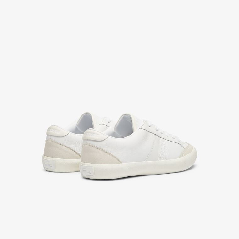 Lacoste Coupole Couro Textured Sneakers Branco Cinzentas | qcA6Bm80