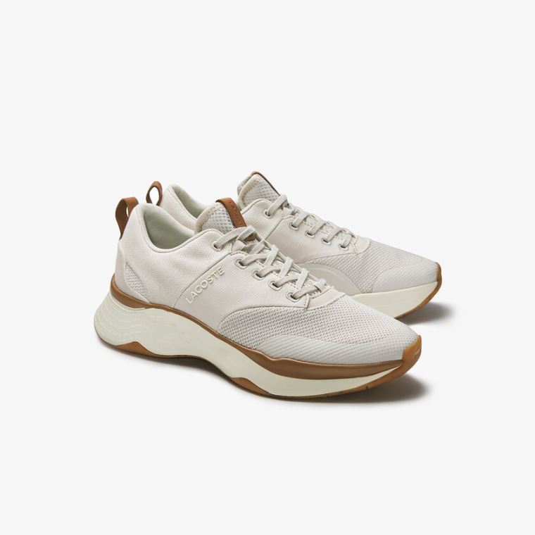 Lacoste Court-Drive Plus Lona and Sintético Sneakers Branco Branco | WP3RPbAl