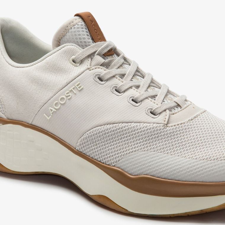 Lacoste Court-Drive Plus Lona and Sintético Sneakers Branco Branco | WP3RPbAl