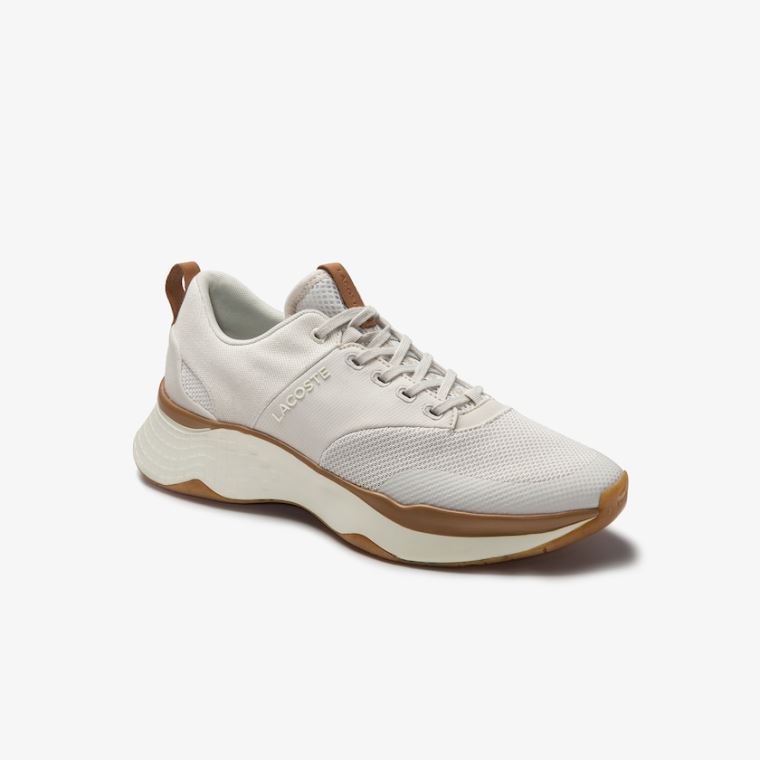 Lacoste Court-Drive Plus Lona and Sintético Sneakers Branco Branco | WP3RPbAl