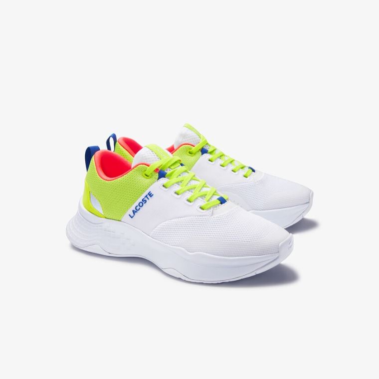 Lacoste Court-Drive Plus Texteis Sneakers Branco Luz Verdes | LZW47uYx