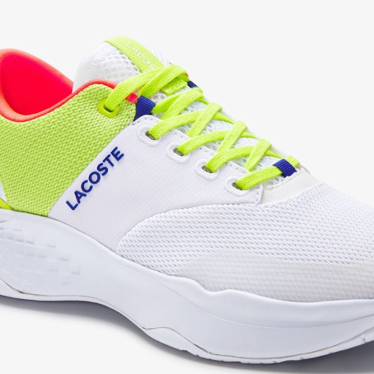 Lacoste Court-Drive Plus Texteis Sneakers Branco Luz Verdes | LZW47uYx