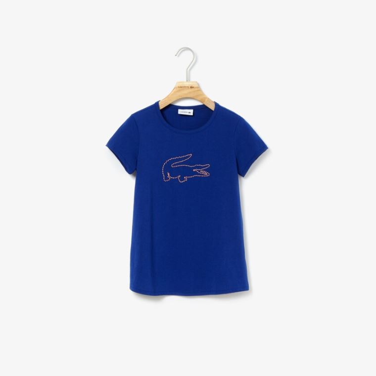 Lacoste Crew Neck Jersey T-shirt Azul Marinho Azuis | 0f6I9k9B