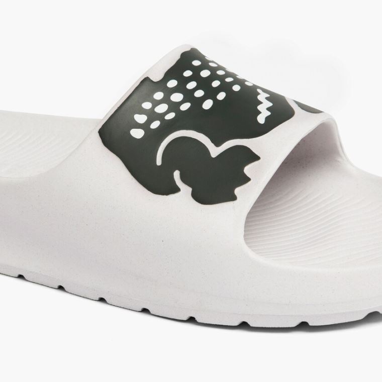 Lacoste Croco 2.0 Sintético Slides Branco | q4r9bs7i