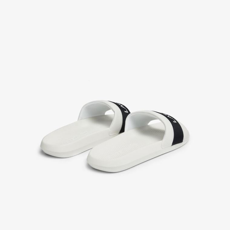 Lacoste Croco Slides Texteis Logo Branco Azul Marinho | 4qm7wGOW