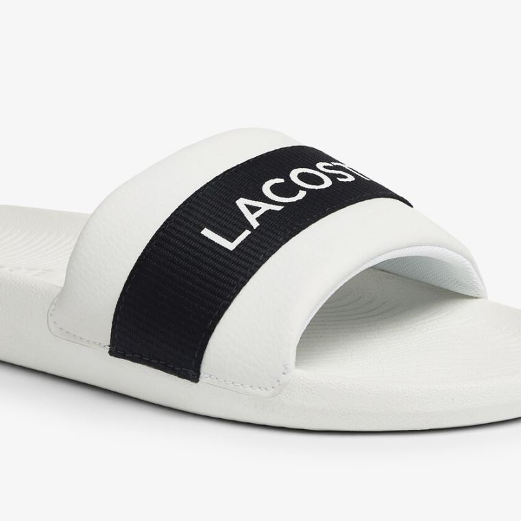 Lacoste Croco Slides Texteis Logo Branco Azul Marinho | 4qm7wGOW