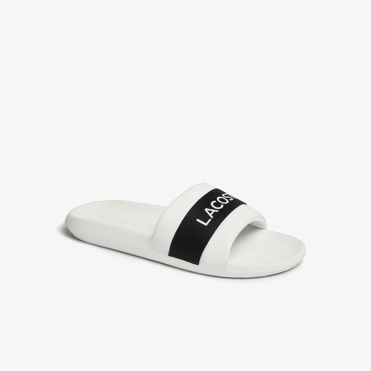 Lacoste Croco Slides Texteis Logo Branco Azul Marinho | 4qm7wGOW