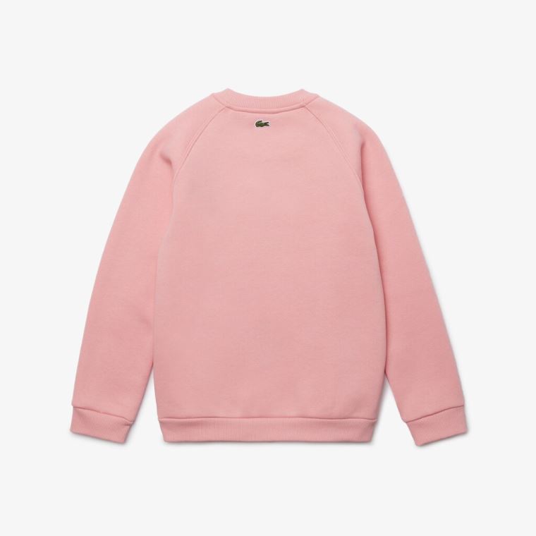 Lacoste Crocodile Graphic Fleece Sweatshirt Rosa | Ki87QLPv