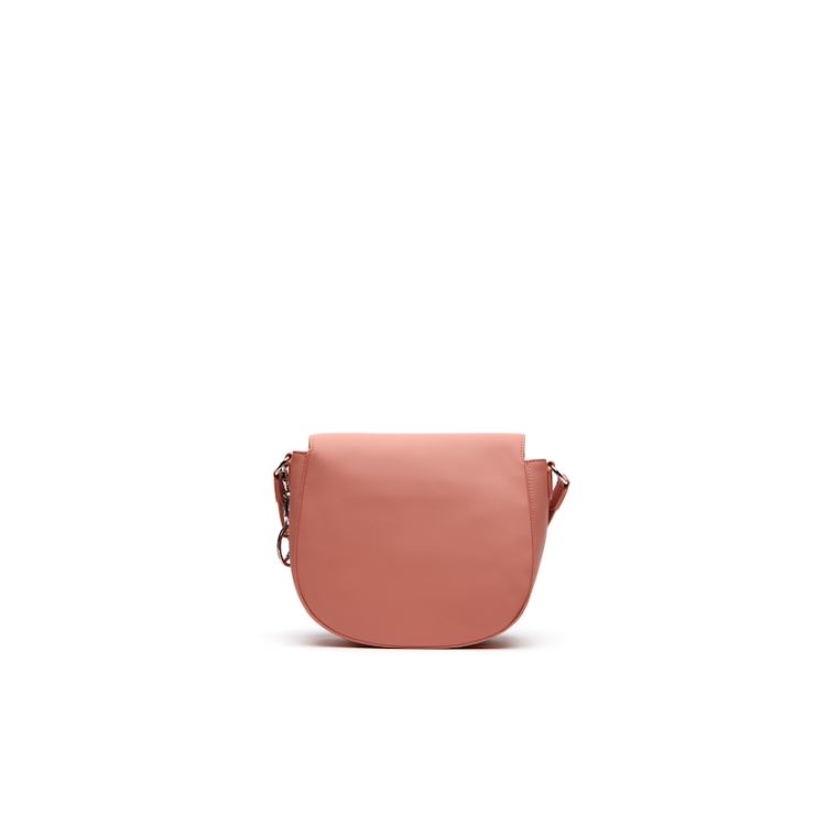 Lacoste Daily Classicos Coated Piqué Lona Round Crossover Bag Rosa | PFulvaHV