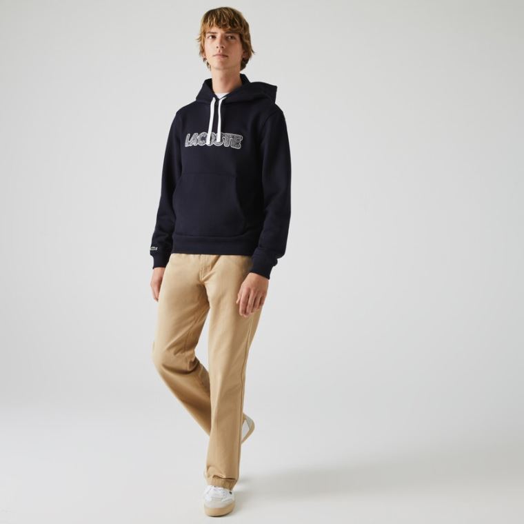 Lacoste Encapuzado Fleece Sweatshirt Azul Marinho Azuis | EjQIsSsl