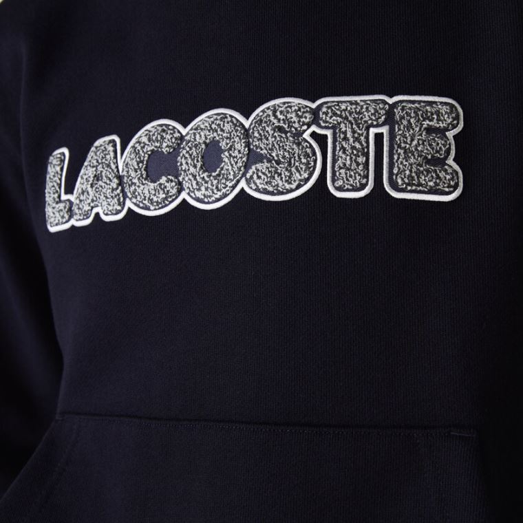 Lacoste Encapuzado Fleece Sweatshirt Azul Marinho Azuis | EjQIsSsl