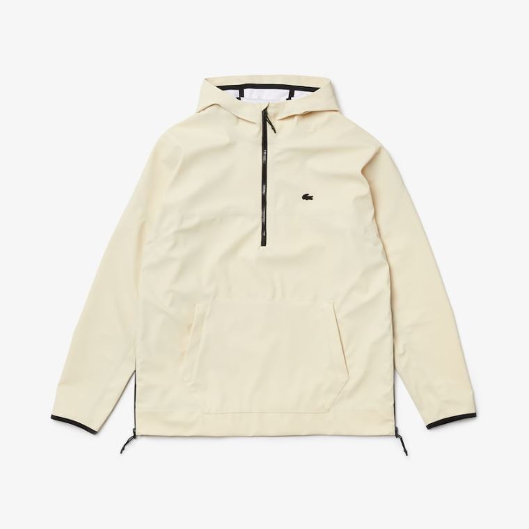 Lacoste Encapuzado Leves Híbrido Pullover Jacket Bege | OVOG3VH5