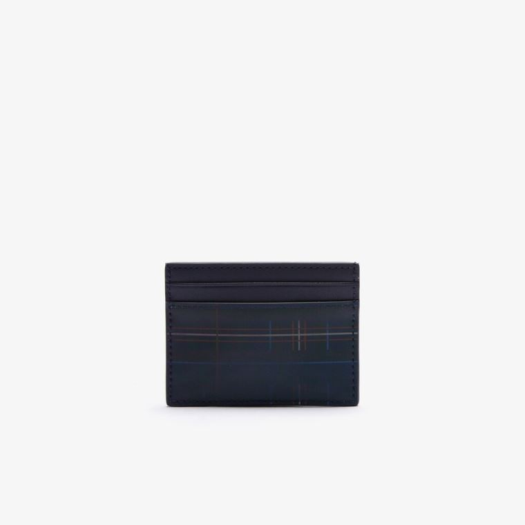 Lacoste Fitzgerald Couro Card Holder Azul Marinho Azuis | tUmz3hCX