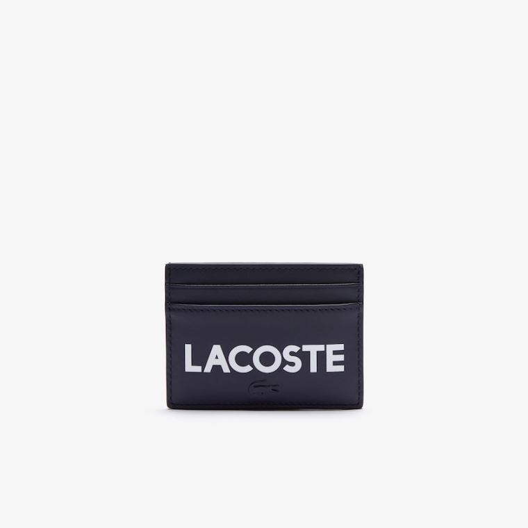 Lacoste Fitzgerald Couro Card Holder Azul Marinho Azuis | tUmz3hCX