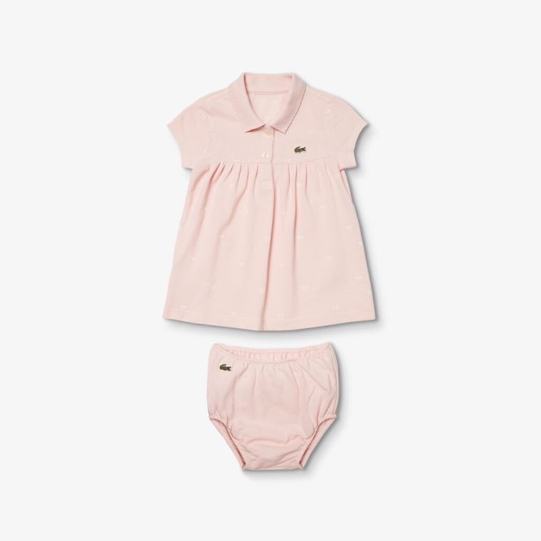 Lacoste Four-Piece Layette Set Luz Rosa | rCYIudB6