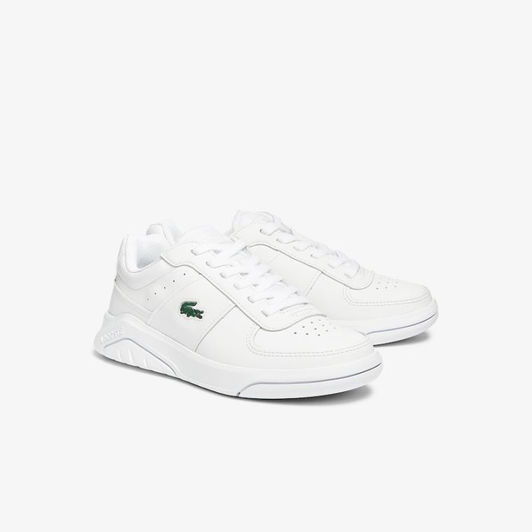 Lacoste Game Advance Couro and Sintético Sneakers Branco | OHb3NNf1