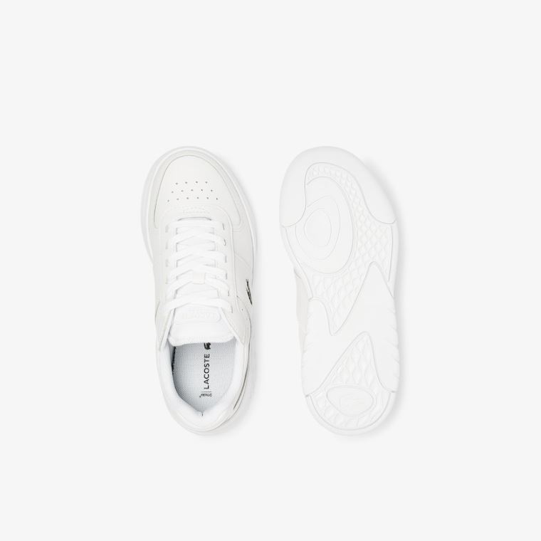 Lacoste Game Advance Couro and Sintético Sneakers Branco | OHb3NNf1