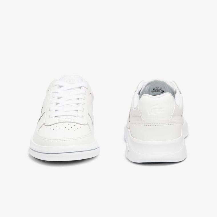 Lacoste Game Advance Couro and Sintético Sneakers Branco | OHb3NNf1