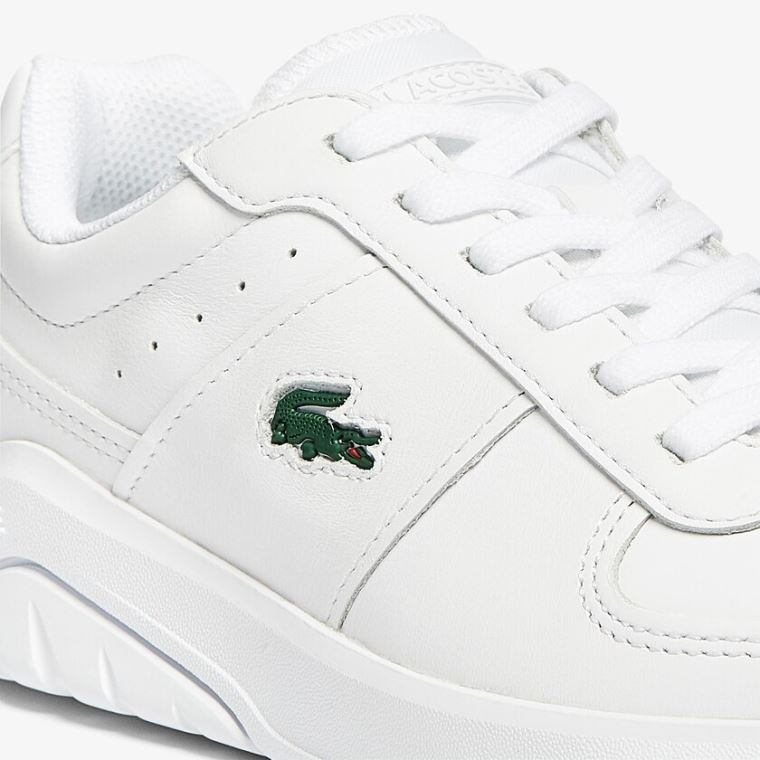 Lacoste Game Advance Couro and Sintético Sneakers Branco | OHb3NNf1