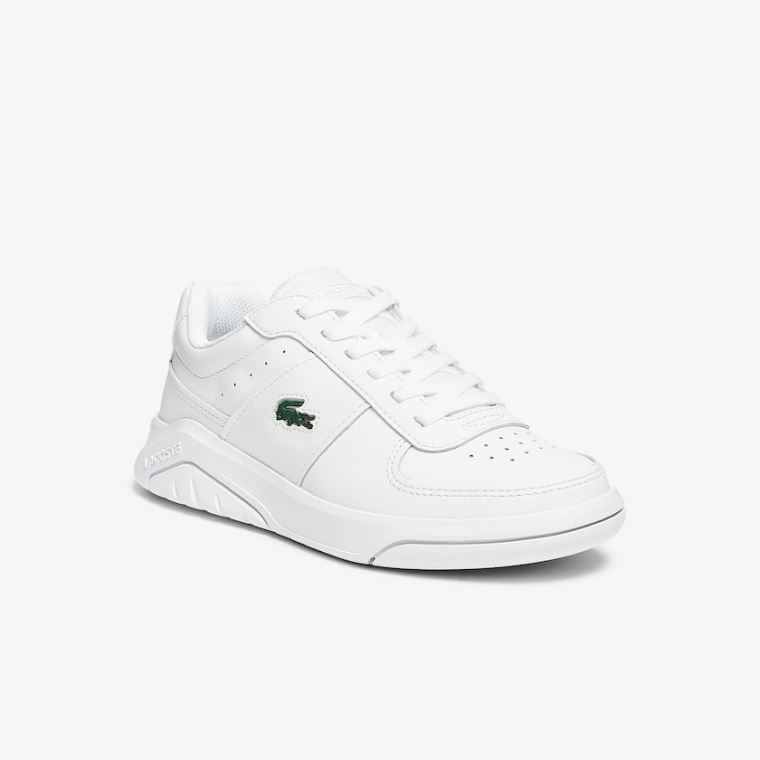 Lacoste Game Advance Couro and Sintético Sneakers Branco | OHb3NNf1