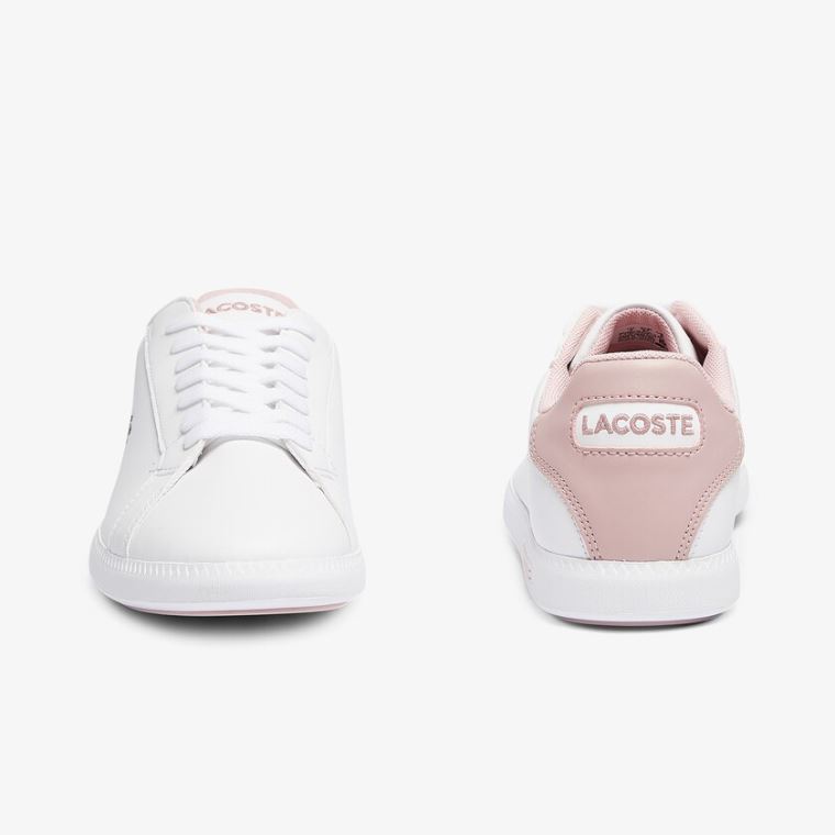 Lacoste Graduate Sintético Sneakers Branco Rosa | aaeHhOsQ