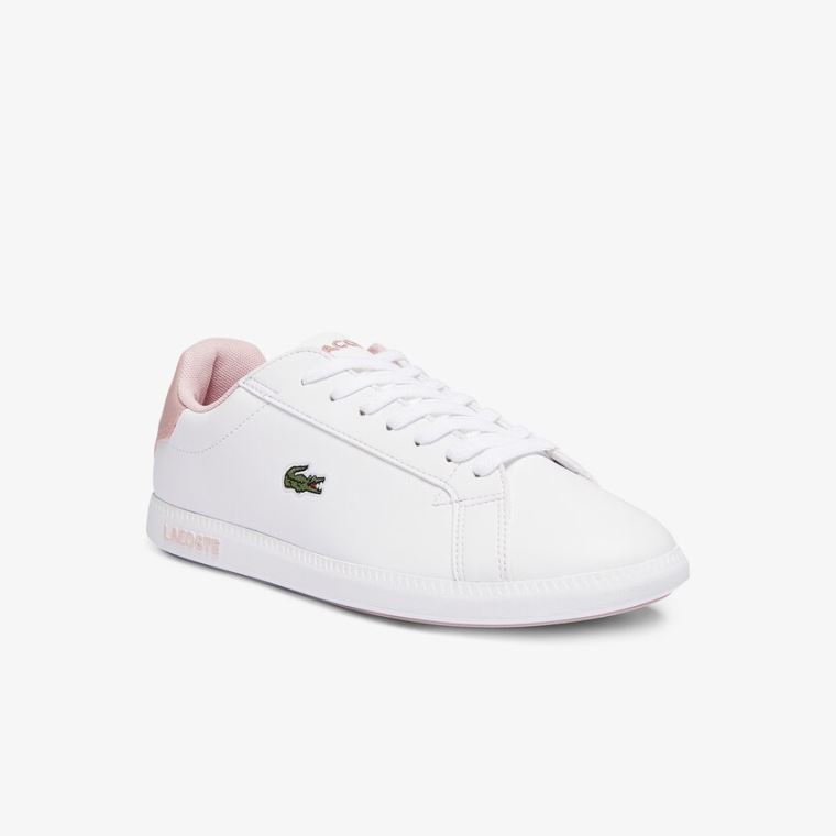 Lacoste Graduate Sintético Sneakers Branco Rosa | aaeHhOsQ