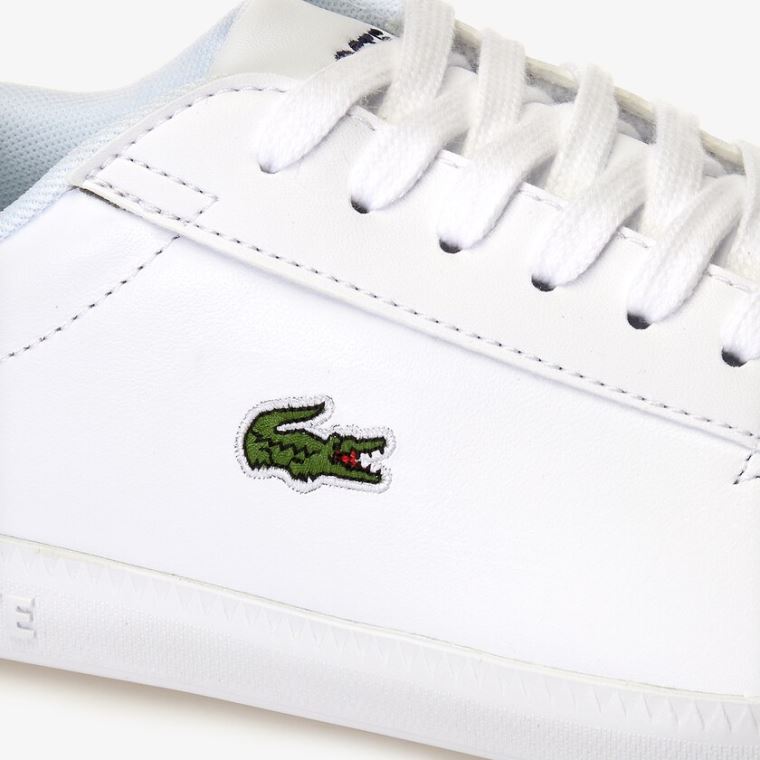 Lacoste Graduate Tonal Couro Sneakers Branco | zTx88u8g