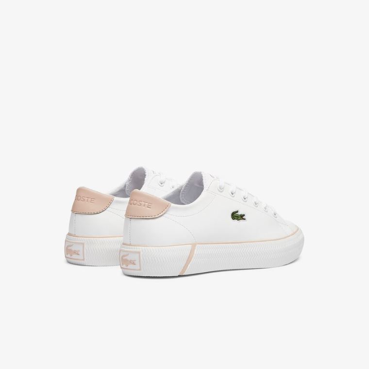 Lacoste Gripshot BL Couro and Sintético Sneakers Branco Rosa | EajiR3FC