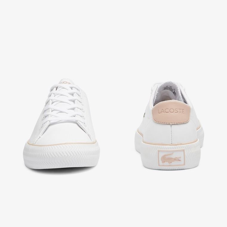 Lacoste Gripshot BL Couro and Sintético Sneakers Branco Rosa | EajiR3FC