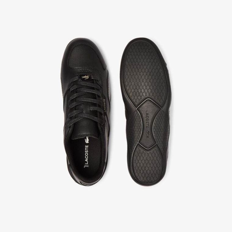 Lacoste Hapona Couro and Sintético Sneakers Pretas | TFVbu8Hi