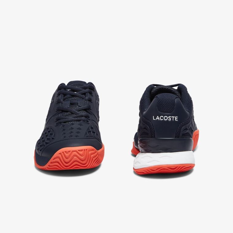 Lacoste LC Scale Roland Garros Texteis Sneakers Azul Marinho Vermelhas | XlMh83nH