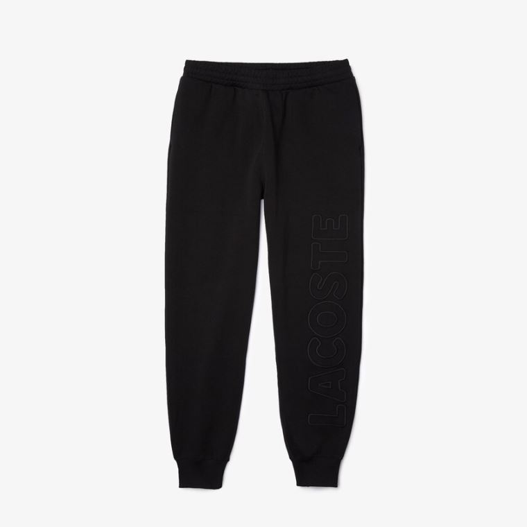 Lacoste LIVE Embroidered Algodão Blend Tracksuit Pants Pretas | PkZMHyYR