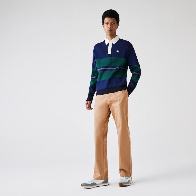 Lacoste LIVE Five-Pocket Chino Pants Bege | G78U3YGM