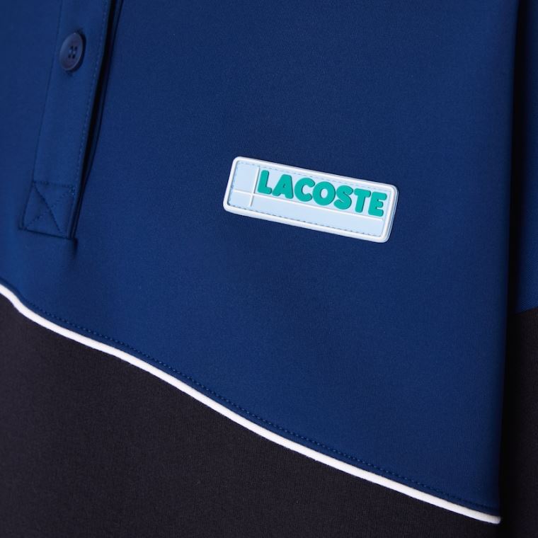 Lacoste LIVE Two-Tone Fleece And Neoprene Polo Vestidos Azul Marinho Azuis Azuis | ZHPCNRf6