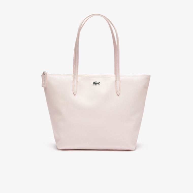 Lacoste L.12.12 Concept Small Zip Tote Bag Rosa | o8LEQ1XD