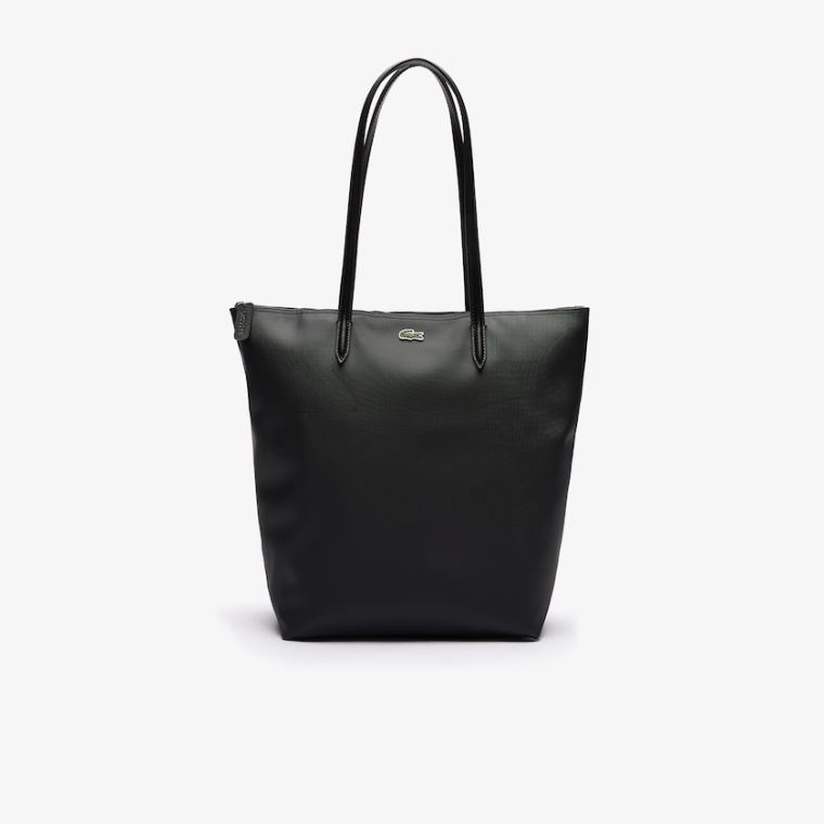 Lacoste L.12.12 Concept Vertical Zip Tote Bag Pretas | DOGskNxX