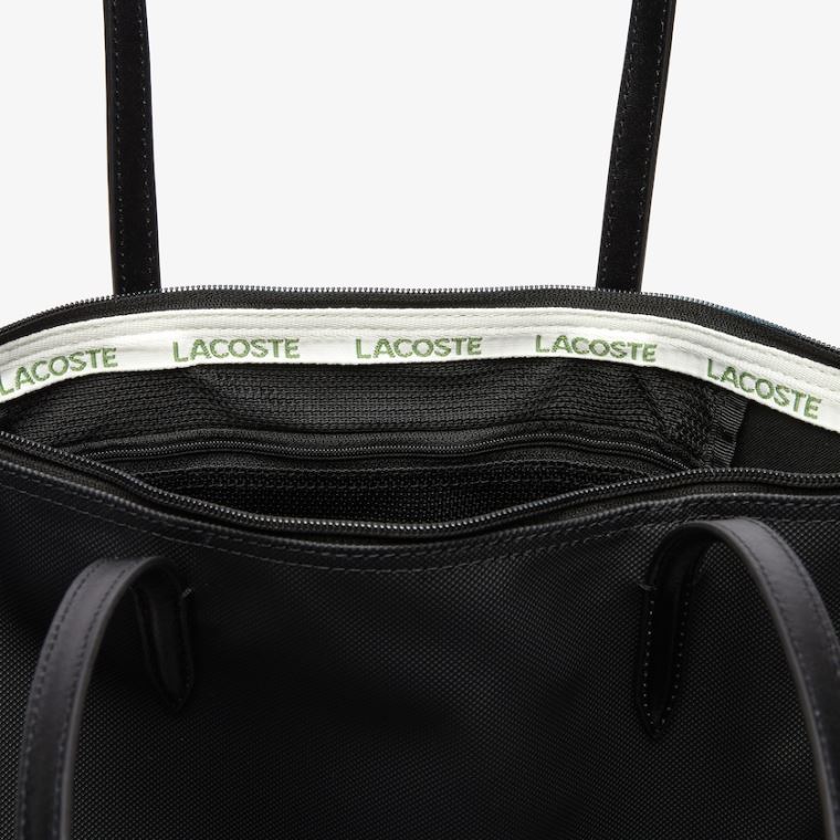 Lacoste L.12.12 Concept Vertical Zip Tote Bag Pretas | DOGskNxX