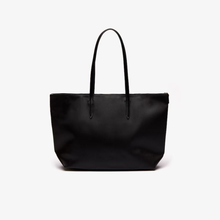 Lacoste L.12.12 Concept Zip Tote Bag Pretas | RlAl0fMS