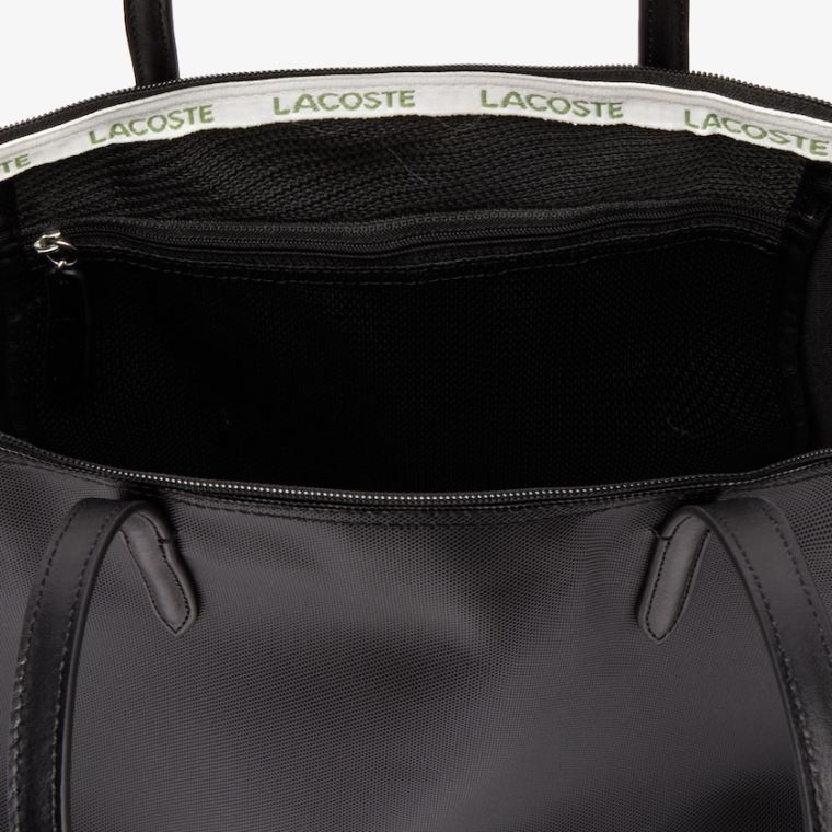 Lacoste L.12.12 Concept Zip Tote Bag Pretas | RlAl0fMS