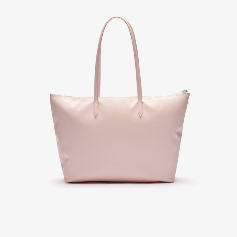 Lacoste L.12.12 Concept Zip Tote Bag Rosa | FQHxuBUG