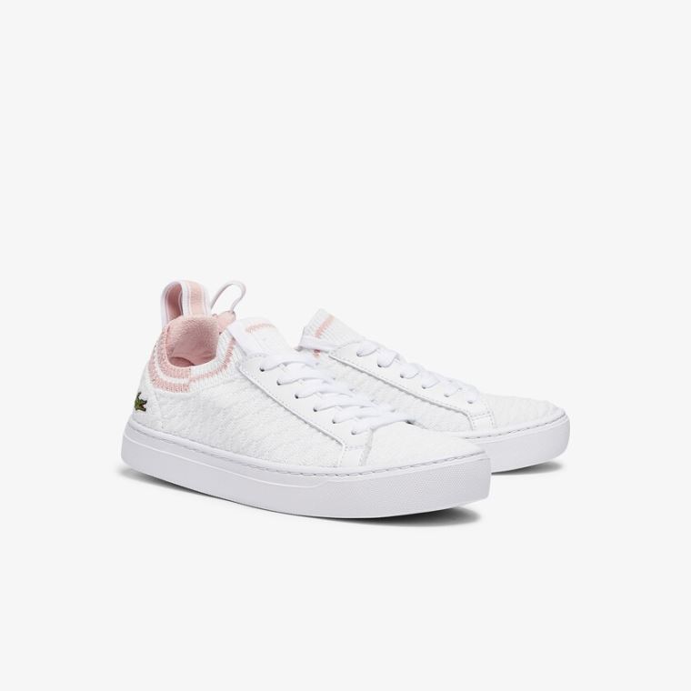 Lacoste La Piquée Texteis Sneakers Branco Rosa | tBc70HWq