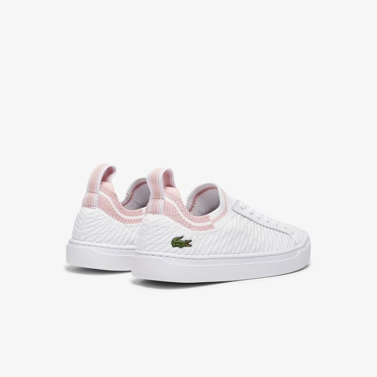 Lacoste La Piquée Texteis Sneakers Branco Rosa | tBc70HWq