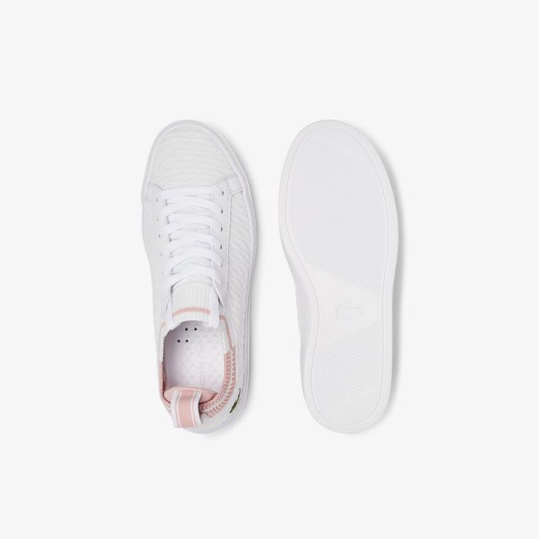 Lacoste La Piquée Texteis Sneakers Branco Rosa | tBc70HWq