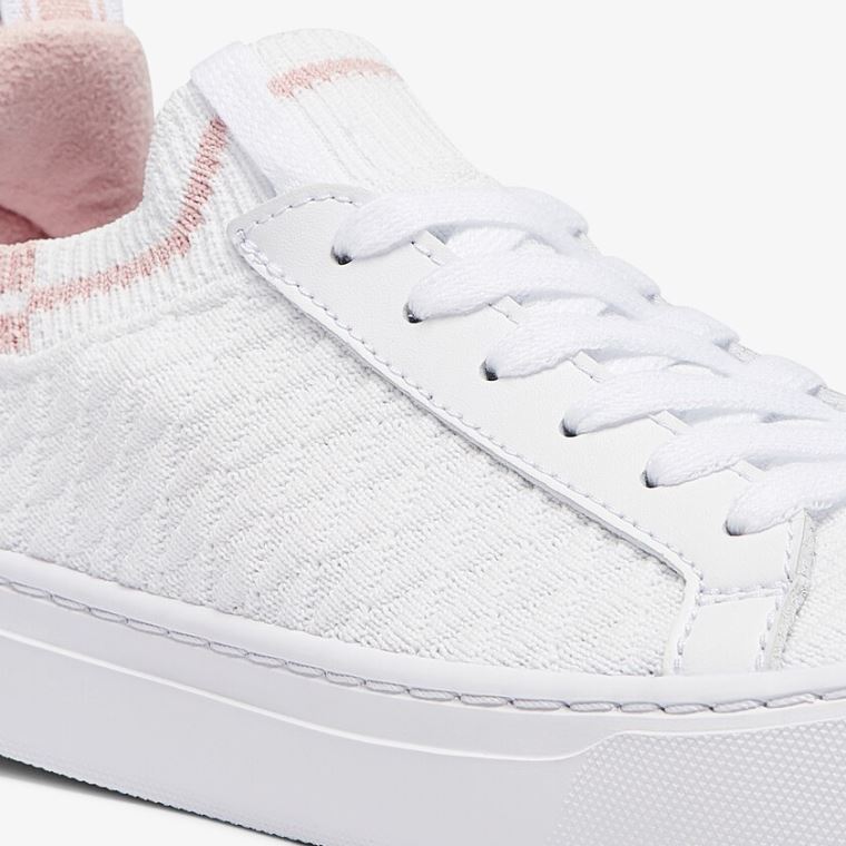 Lacoste La Piquée Texteis Sneakers Branco Rosa | tBc70HWq